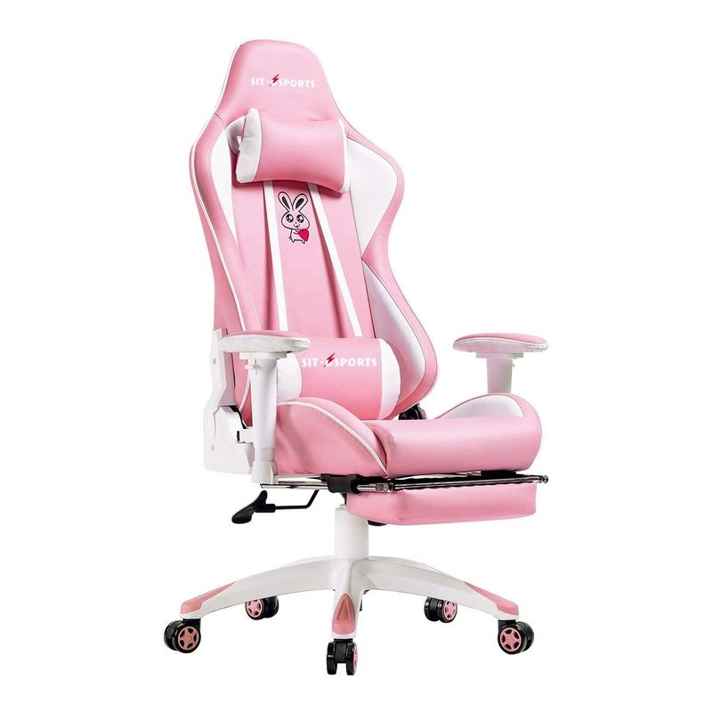 Настройка розового светодиодного RGB компьютерного PC игрового стула игрового PU кожаного Silla Gamer с 2D подлокотником