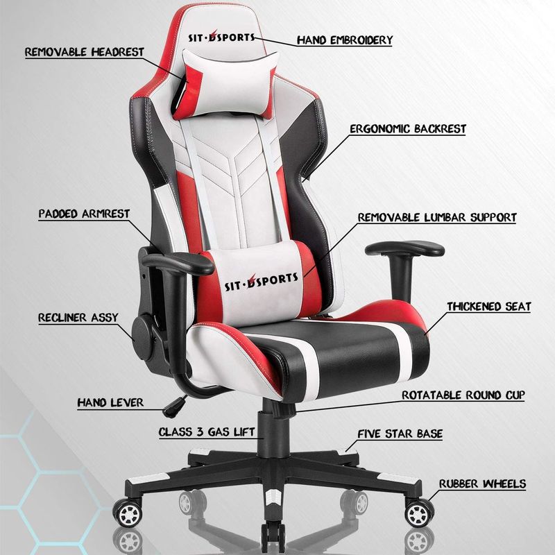 Удобный PU кожаный индивидуальный массаж Y-SEATER Офисный игровой стул для компьютерного геймера