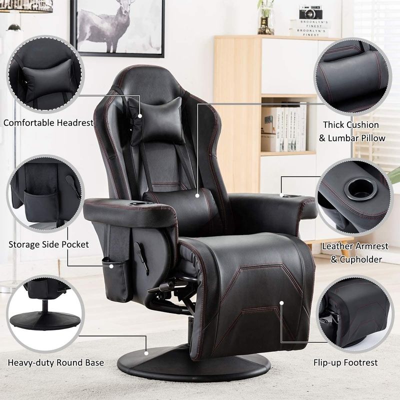 ODM Luxury Gaming Chair With Cup Holder Красный гоночный стиль кожаный эргономичный стул вращающийся офисный диван