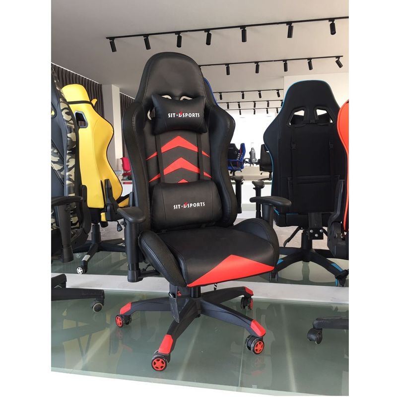 Промышленный стиль HCYZ RGB светодиодный компьютерный стул Executive Gaming Chair с PU кожей