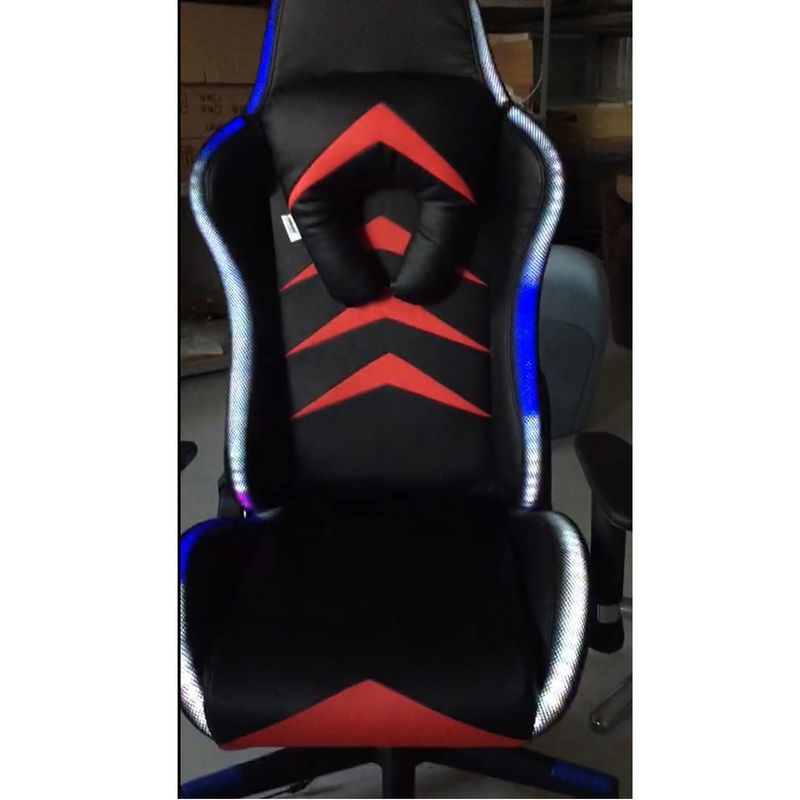 Промышленный стиль HCYZ RGB светодиодный компьютерный стул Executive Gaming Chair с PU кожей